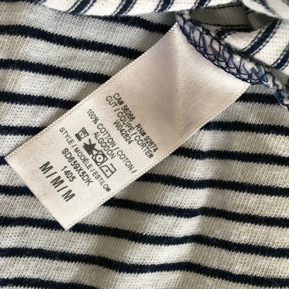 Anthropologie Navy Splendid Striped Cotton Mini Dress Medium - Picture 6 of 9